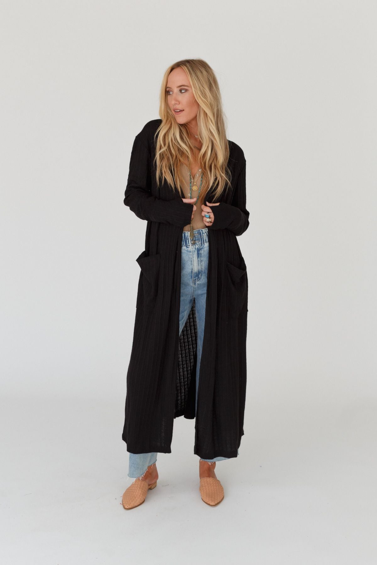 The Nest Finishing Touch Duster Cardigan - Black