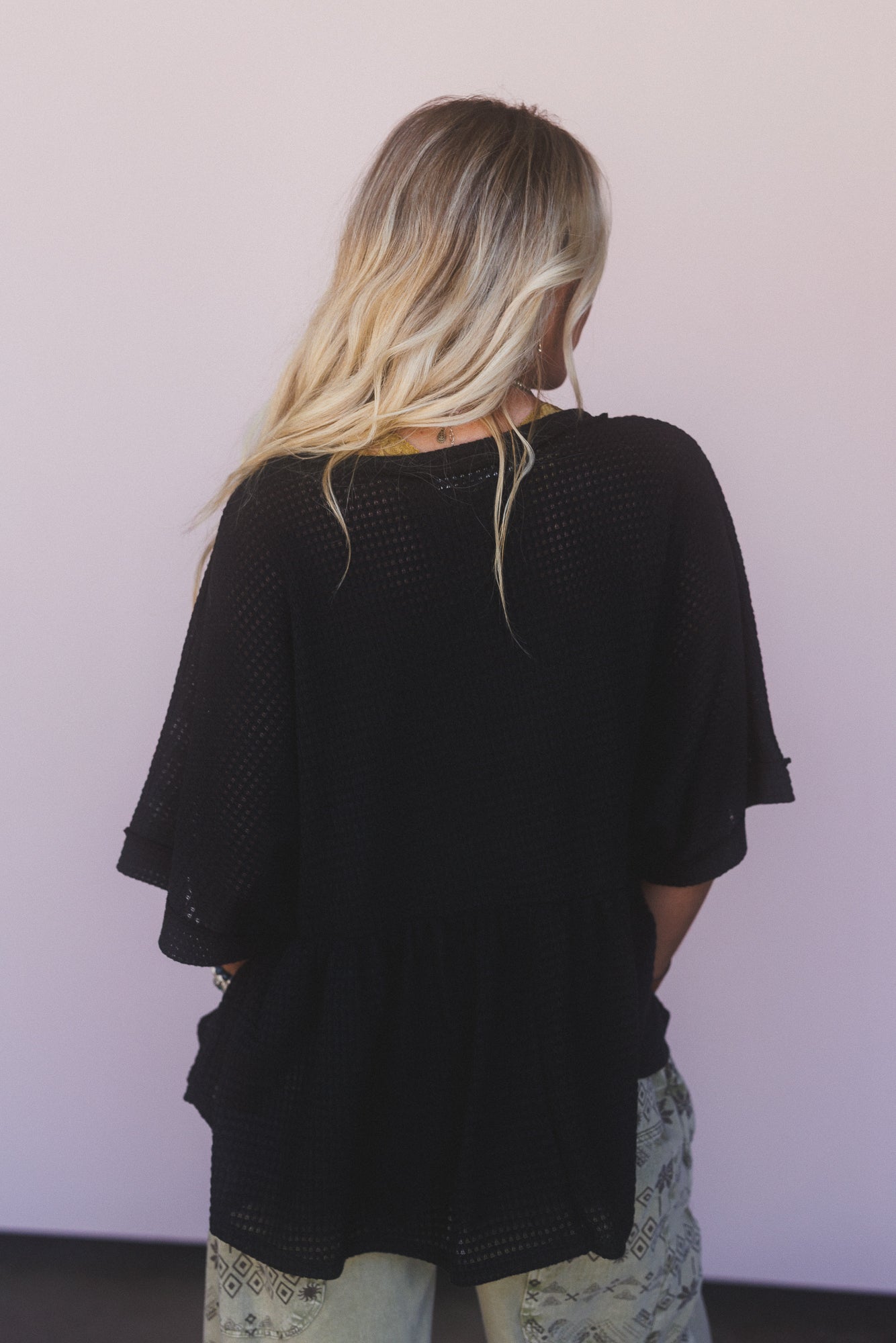 The Nest Lush Drift Top - Black