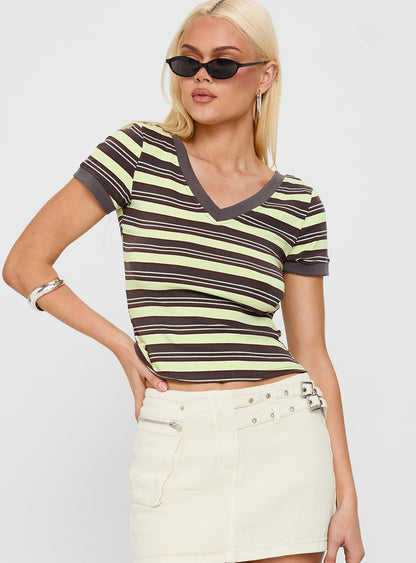 Lucianne V Neck Top Multi
