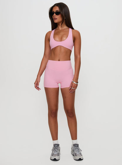 Pulse Active Halter Crop Pink