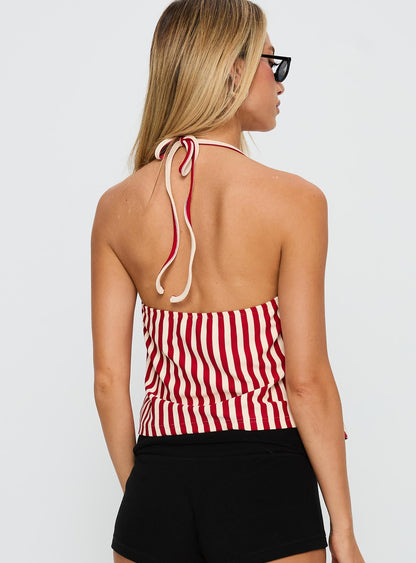 Full Of Flash Top Red Stripe