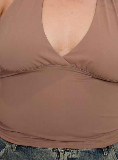 Whimsy Halter Top Chocolate Curve