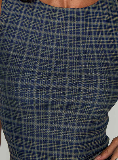 Your Main One Top Navy Check