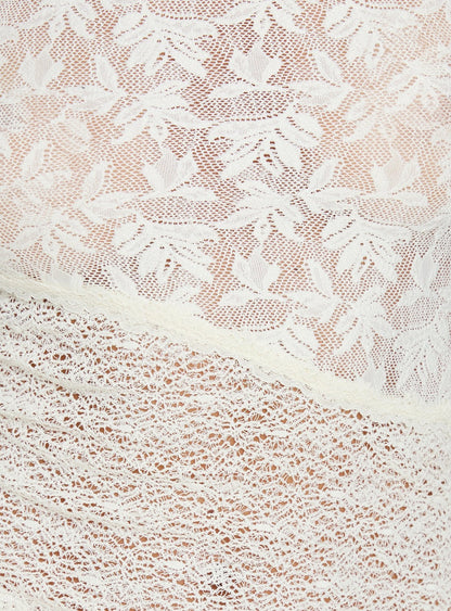 Lirienne Sheer Asymmetrical Top Cream