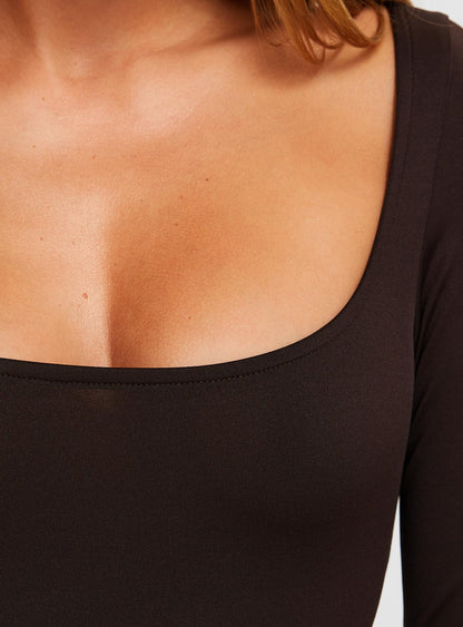 Ellery Bodysuit Brown Tall