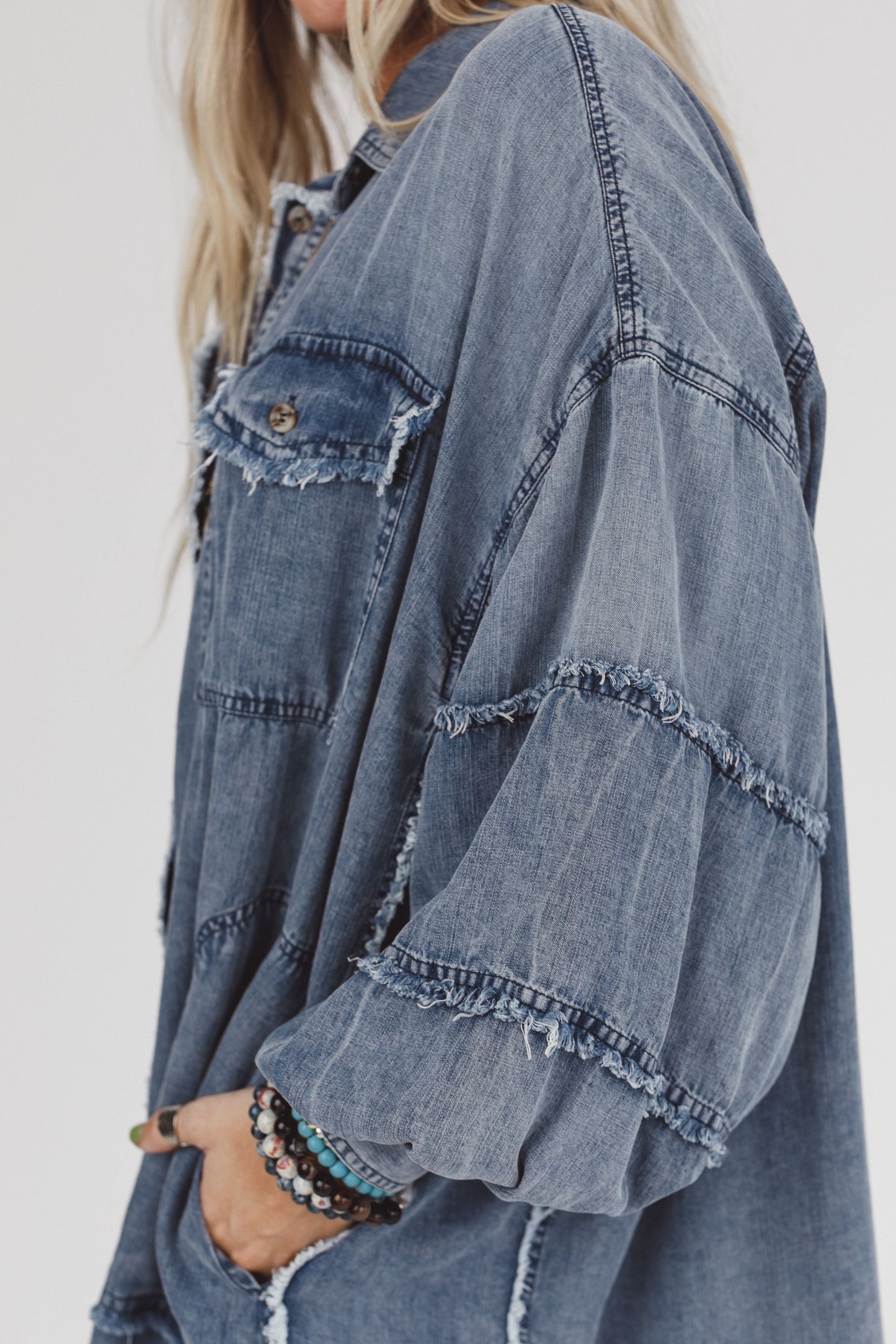 Ophelia Oversized Denim Dress - Dark Denim