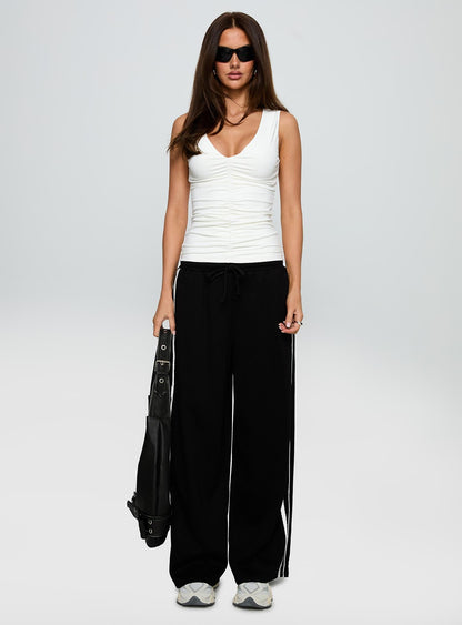 Loving Is Easy Ruched Top White