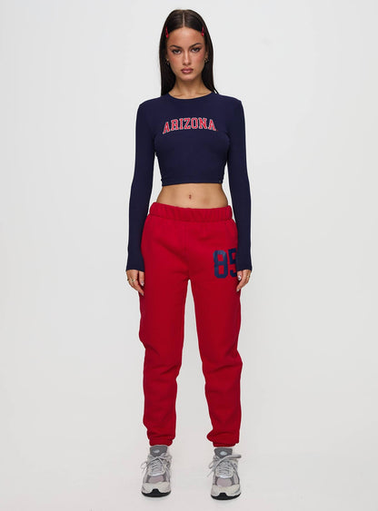 U of A Bring It Back Long Sleeve Top Navy