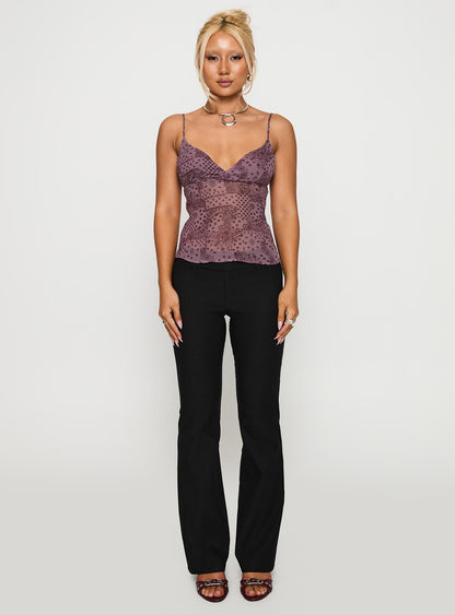 Thank The Angels Backless Top Purple
