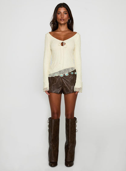 Hyacinthe Long Sleeve Top Cream