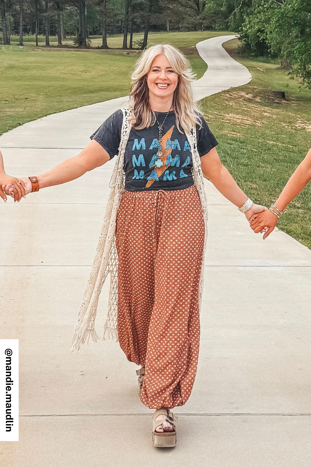 The Nest Mystic Mirage Printed Joggers - Ginger