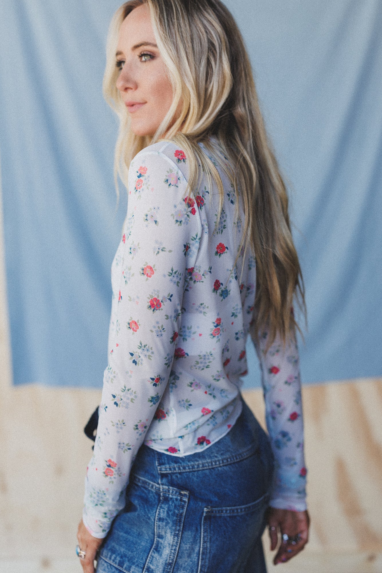 The Nest Made You Blush Floral Top - Ivory
