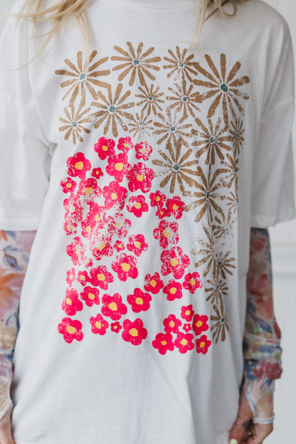 Petal Dreams Graphic Tee - Ivory