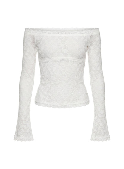 Mochapella Off The Shoulder Top White