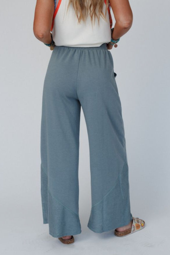 The Nest All Set Wide Leg Pants - Stormy Sea