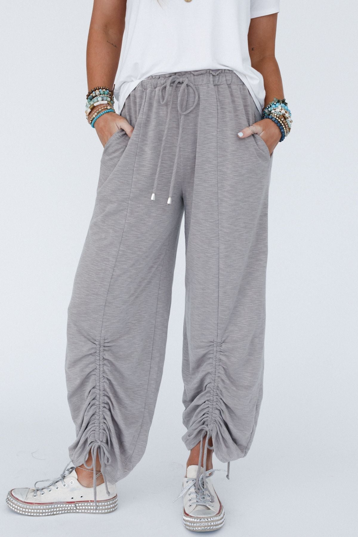 The Nest Solie Cinched Pants - Taupe