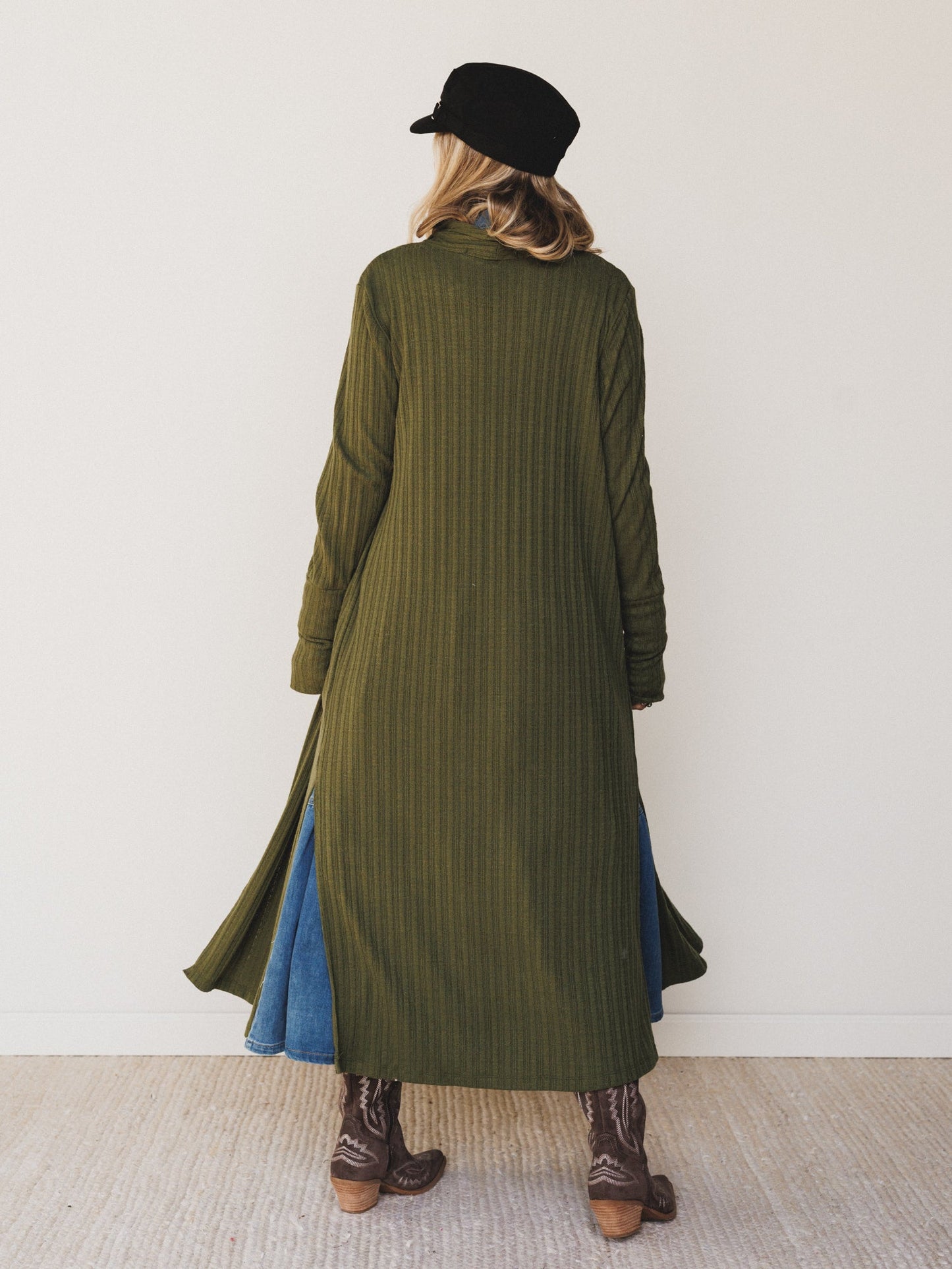 The Nest Finishing Touch Duster Cardigan - Olive