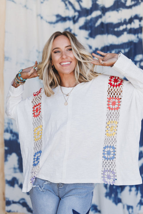 Wild Serenity Crochet Top - Multi