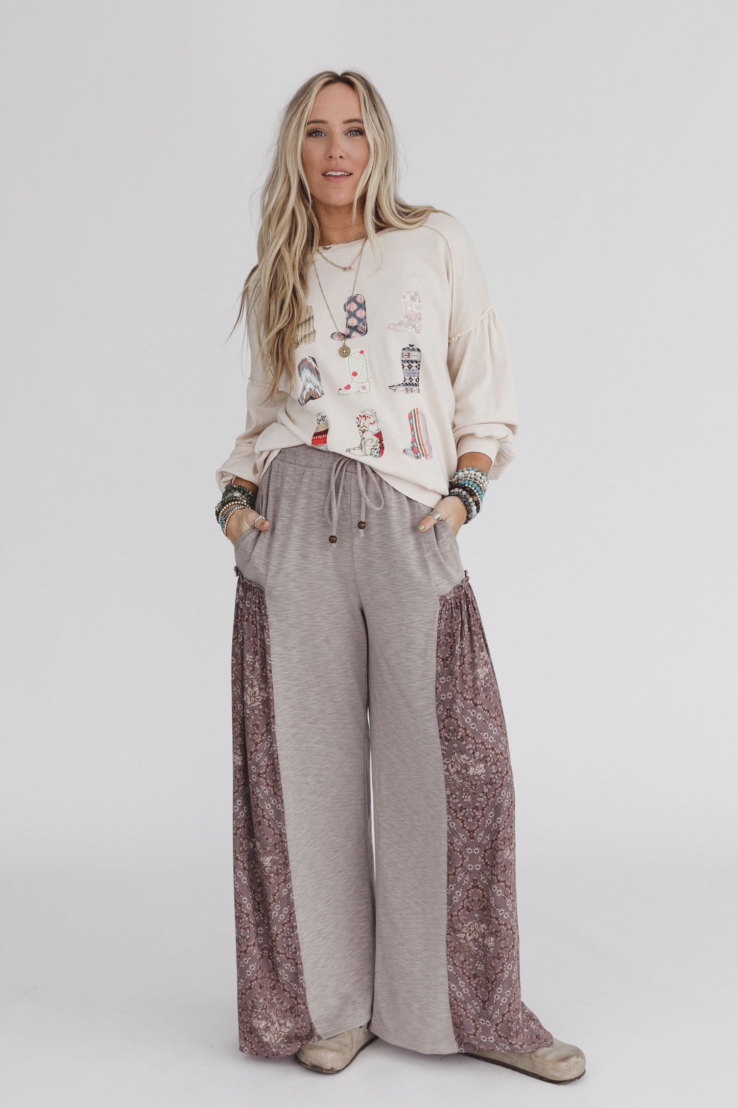 The Nest Cozy Haven Pants - Brown Grey