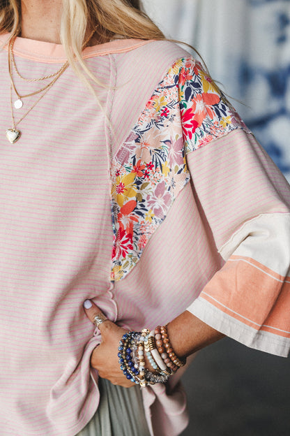Britt Patchwork Top - Apricot