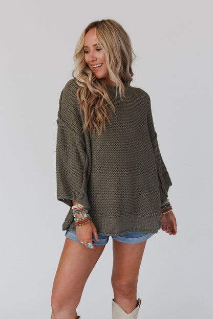 Crisp Air Sweater - Olive