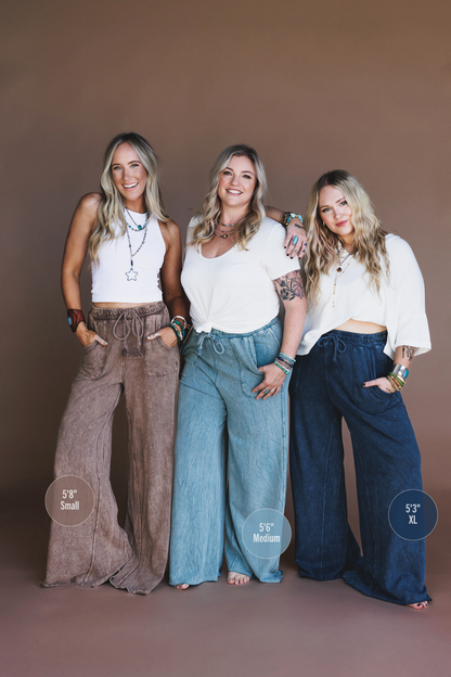 Relaxing Robin Wide Leg Pant - New Navy