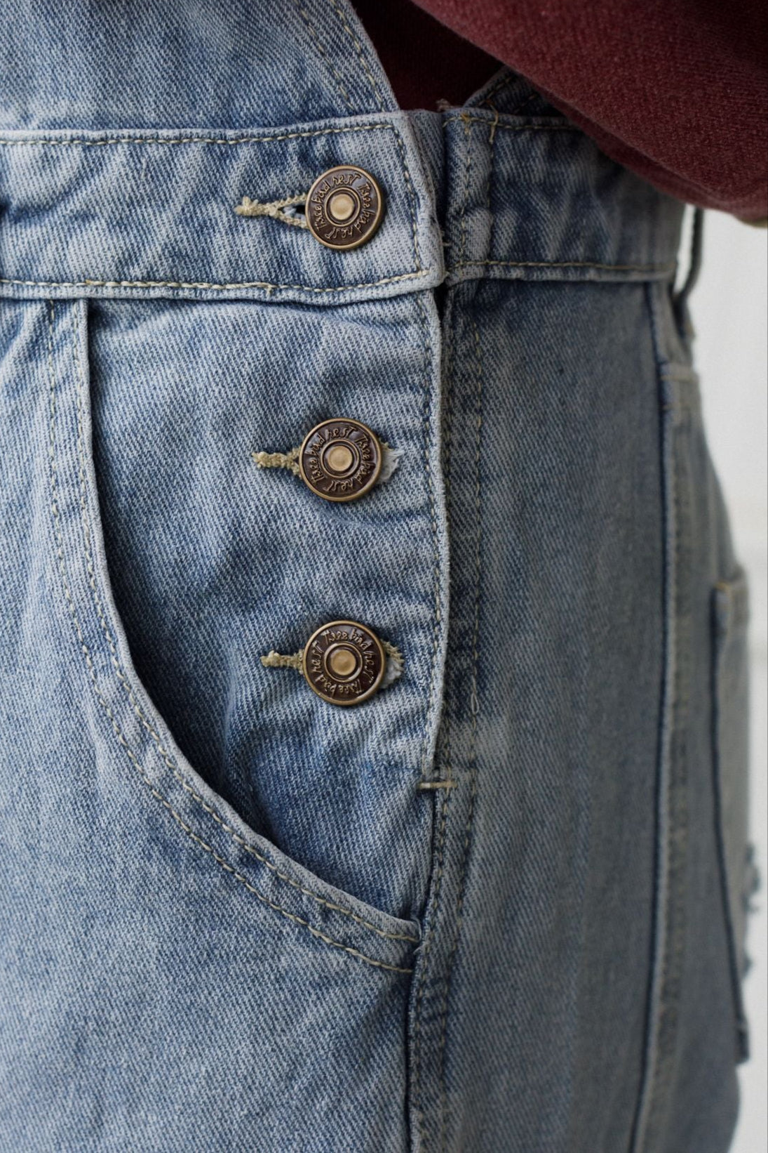 The Nest Cali Dream Denim Overalls - Light Wash