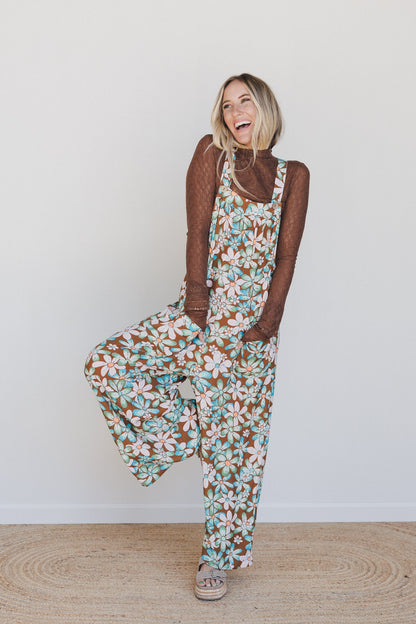 Electric Daisy Overalls - Mocha