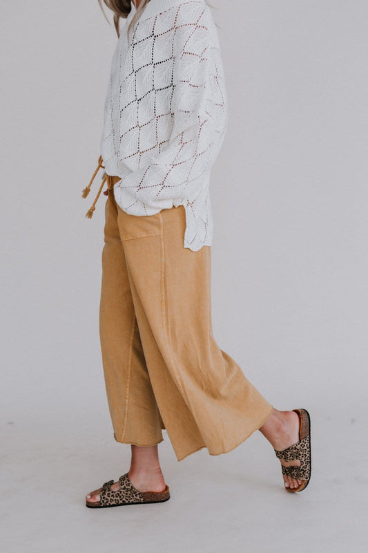 Relaxing Robin Wide Leg Pant - Mustard