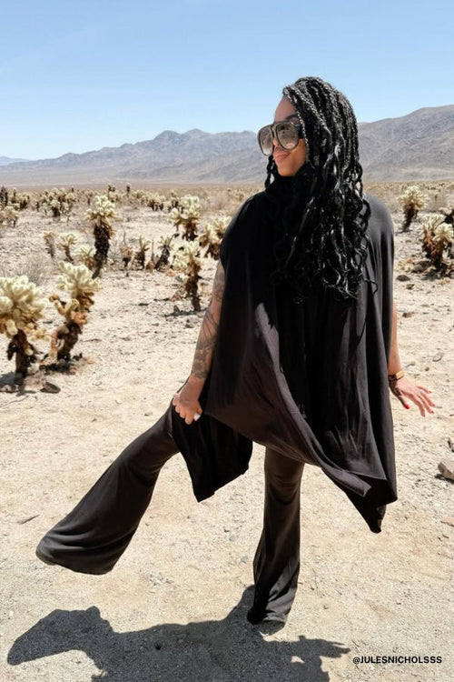 Wren Tunic and Cher Flare Set - Black