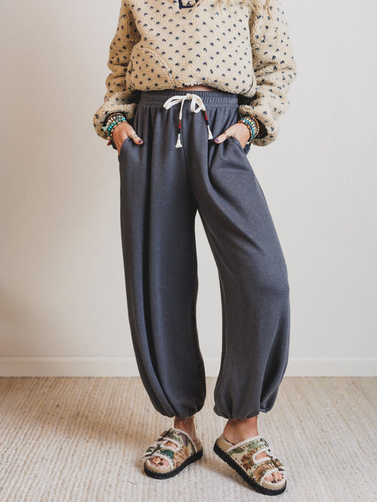 The Nest Laid Back Love Jogger Pants - Charcoal