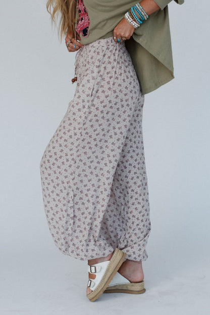 The Nest Emberlyn Wide Leg Cinched Pants - Taupe