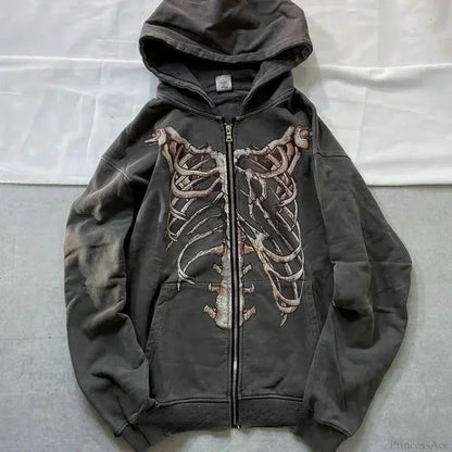Dark Eyes Print Athletic Hoodie