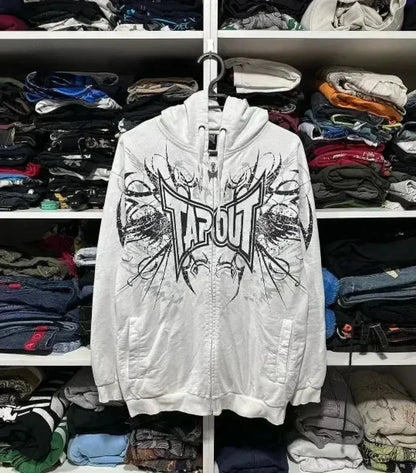 Dark Eyes Print Athletic Hoodie