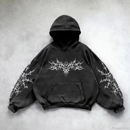Dark Skull Oversized Zip Hoodie