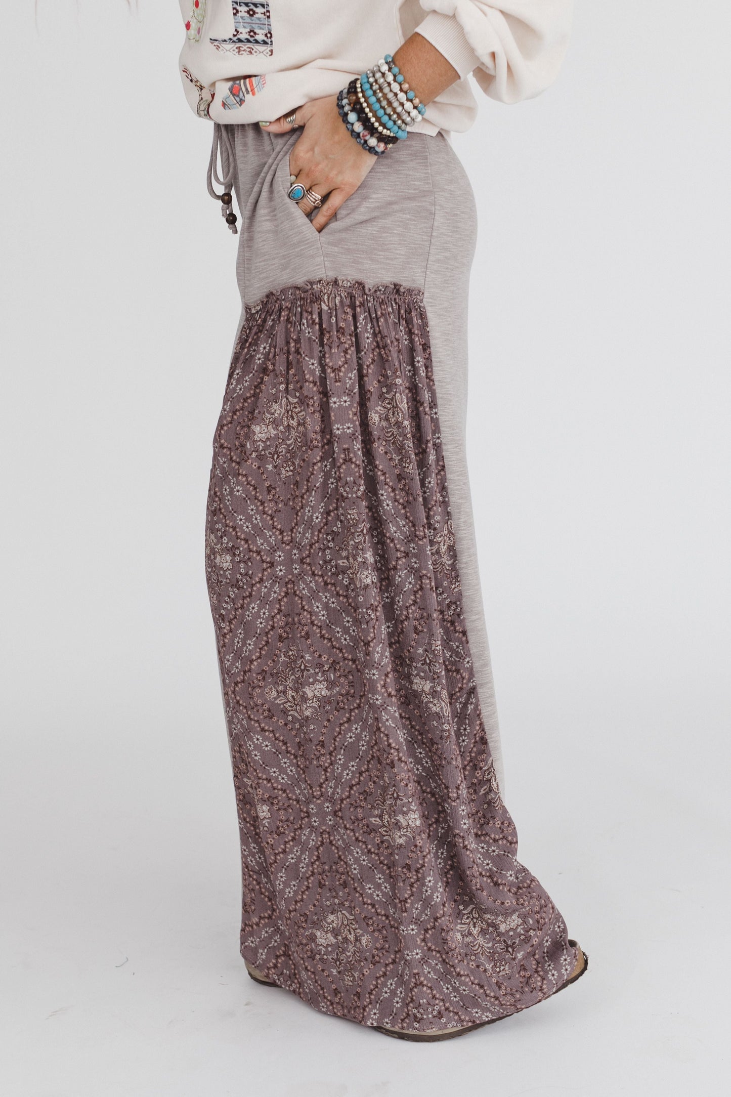 The Nest Cozy Haven Pants - Brown Grey