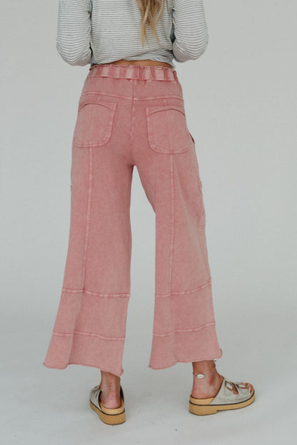 Lucky One Wide Leg Pant - Mauve