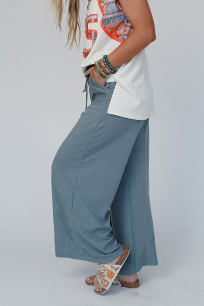 The Nest All Set Wide Leg Pants - Stormy Sea